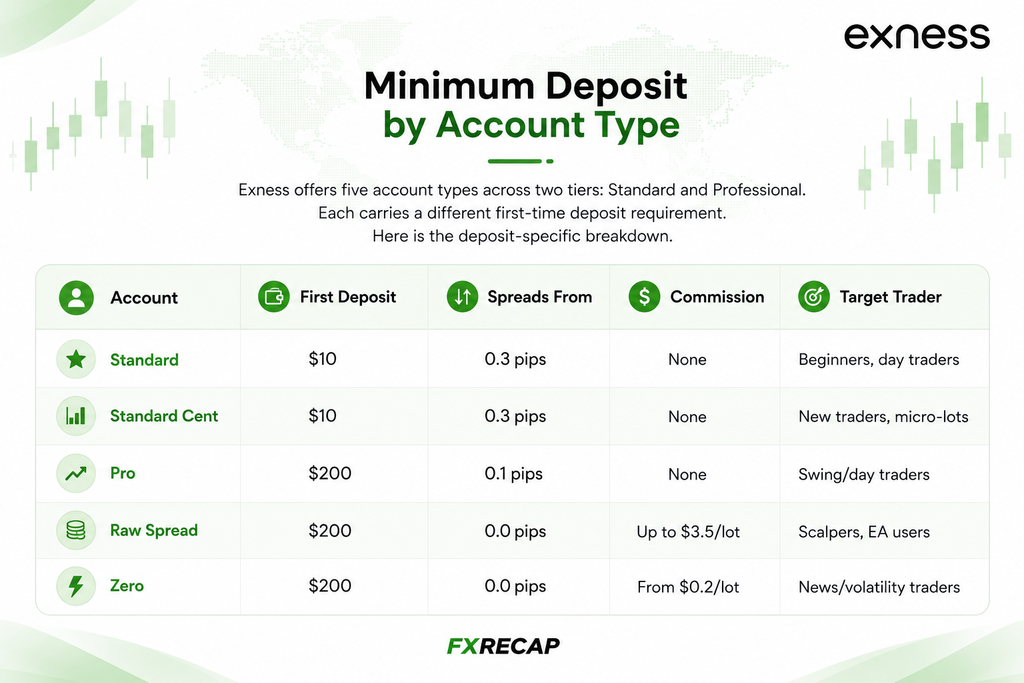 Exness Minimum Deposit