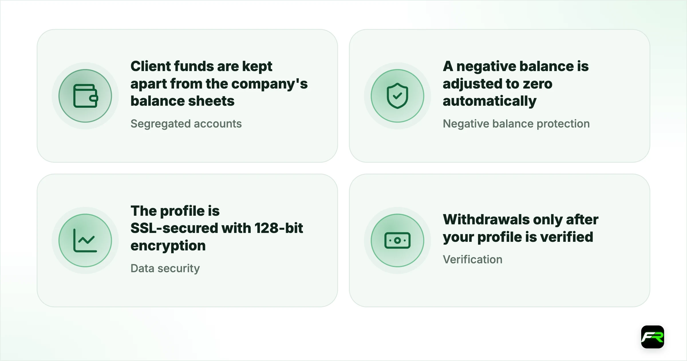 What Elev8 says about protecting clients. Segregated accounts: Client funds are kept apart from the company's balance sheets; Negative balance protection: A negative balance is adjusted to zero automatically; Data security: The profile is SSL-secured with 128-bit encryption; Verification: Withdrawals only after your profile is verified