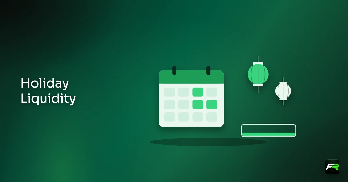 Illustration: calendar page with lanterns and a thin water level