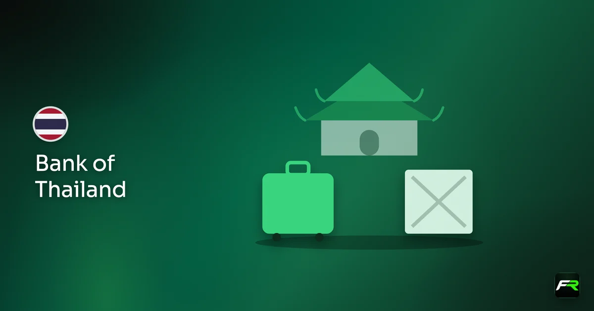 Illustration: thai temple roof over a suitcase and an export crate