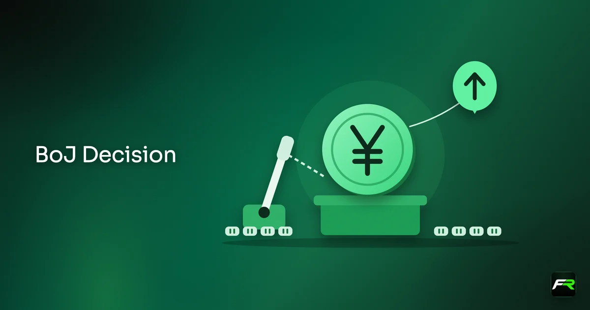 A large yen coin on a plinth held in place by an engaged handbrake, eight pause tokens at its foot and one up-arrow balloon pulling upward