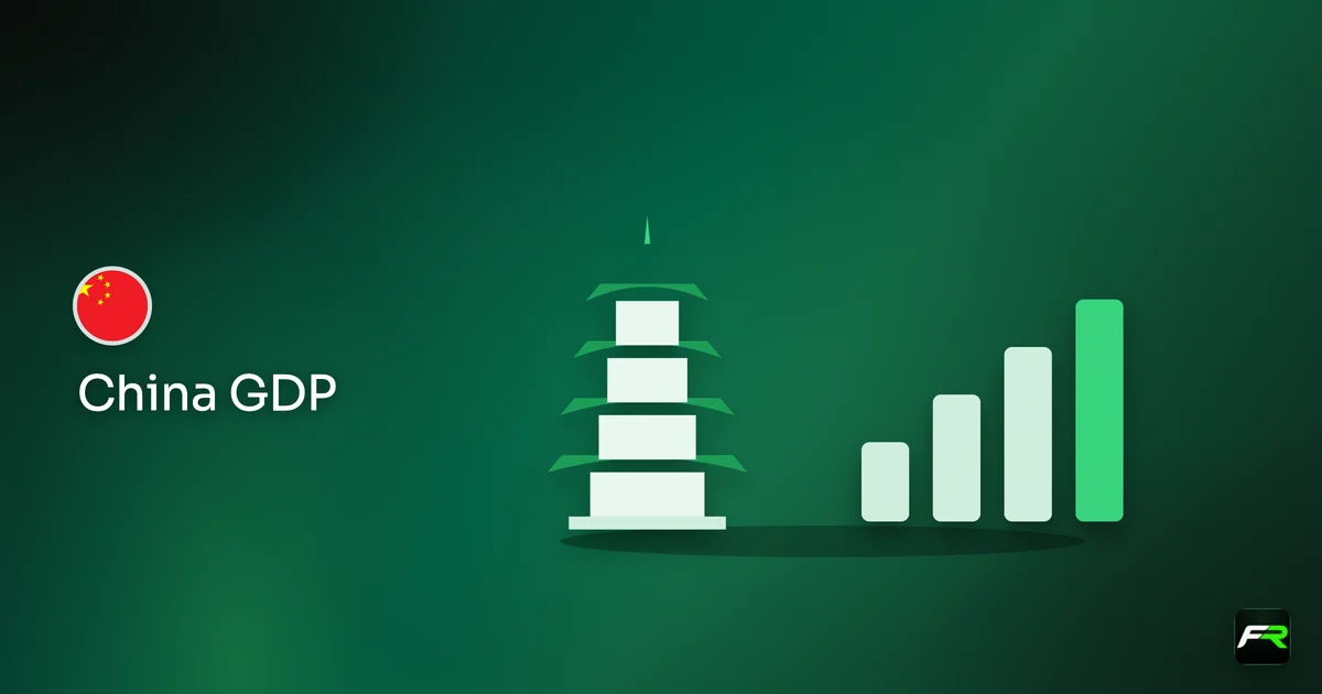 Illustration: pagoda beside a stacked bar of growth
