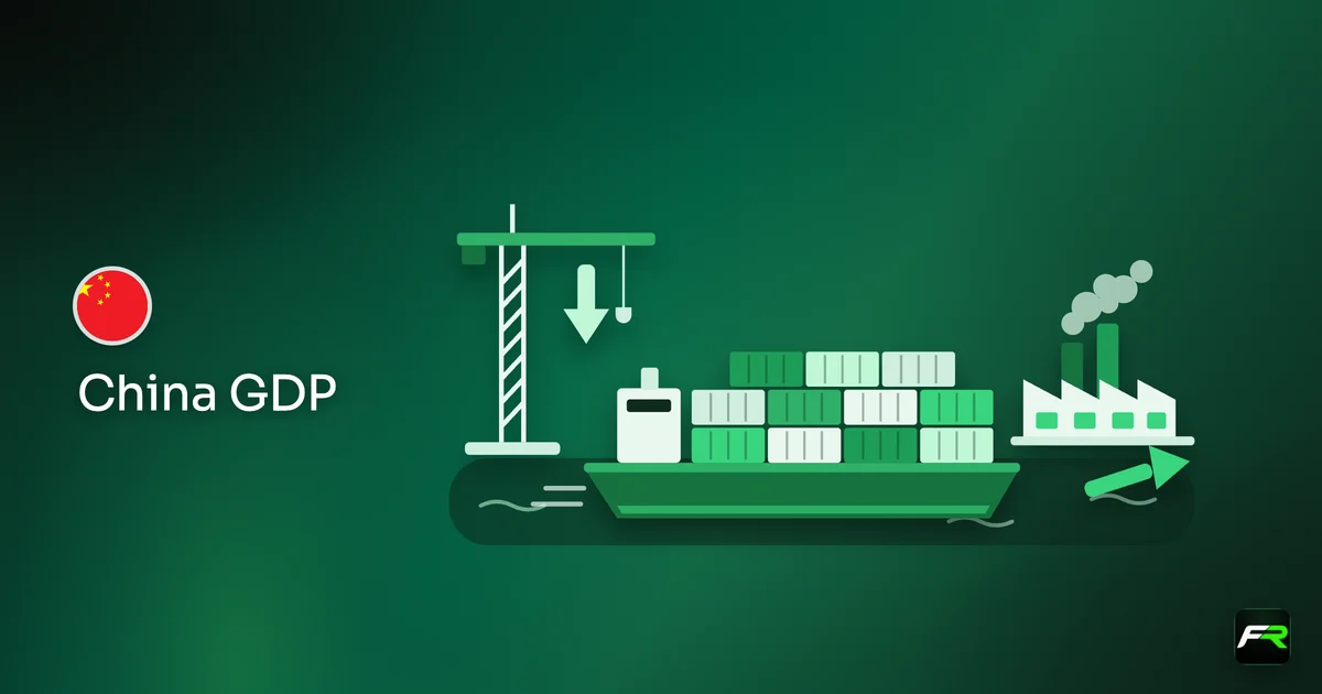 Container ship loaded with cargo sailing past a busy factory while a construction crane stands idle