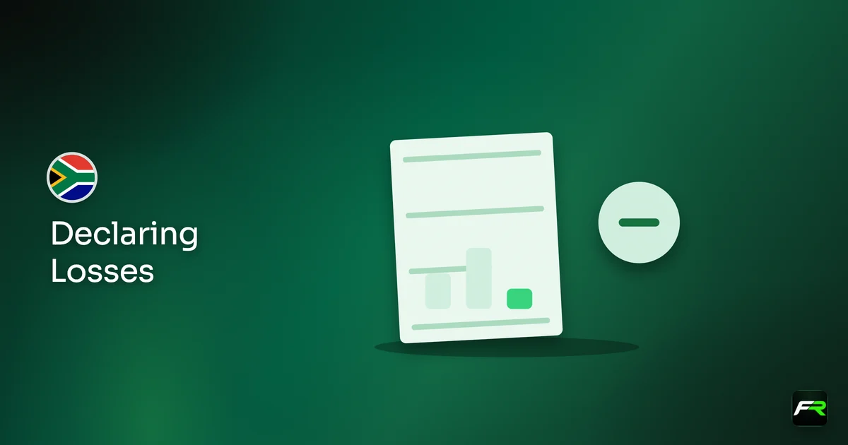 Illustration: tax form with a downward bar and a minus coin