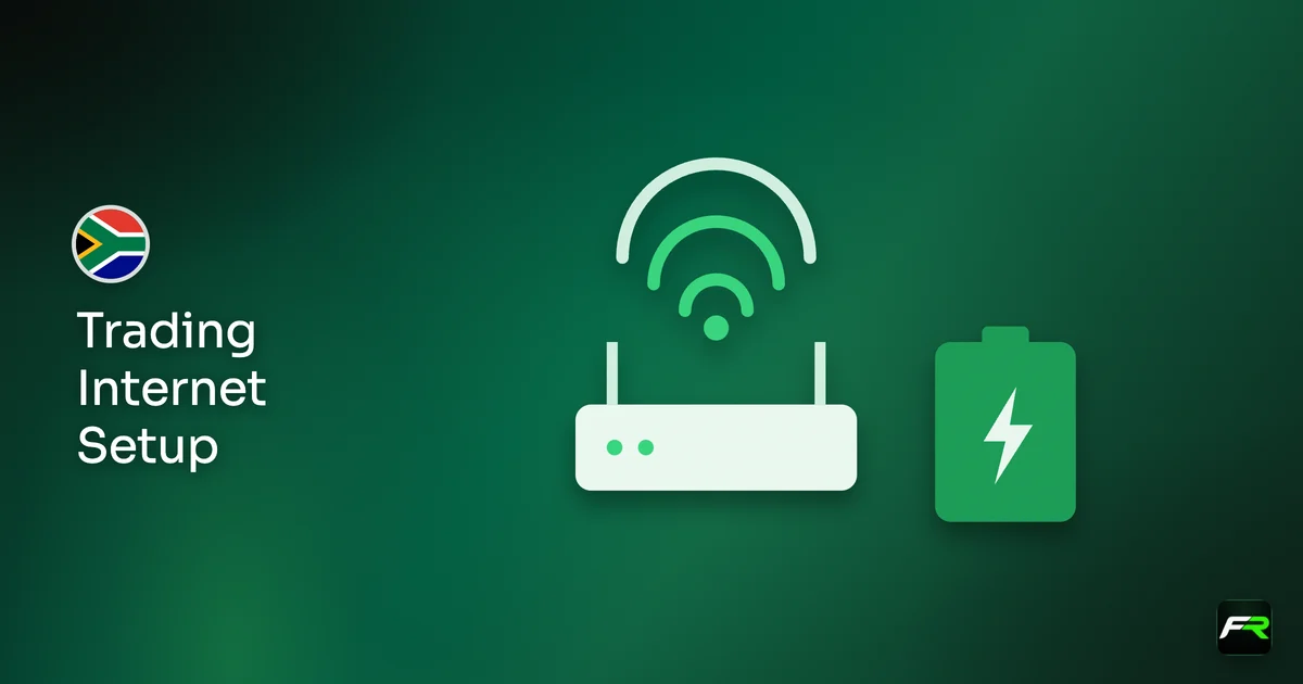 Illustration: router with signal waves and a backup battery