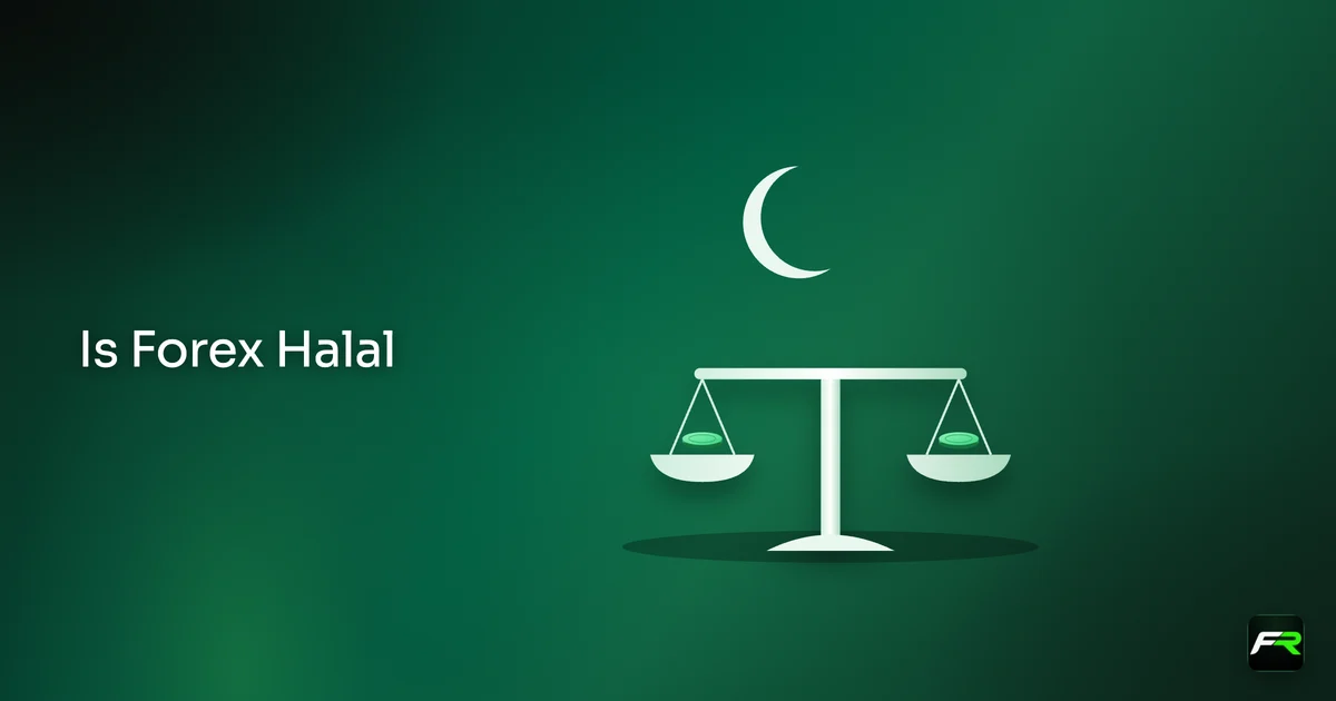 Illustration: crescent moon over a level scale with coins on both pans
