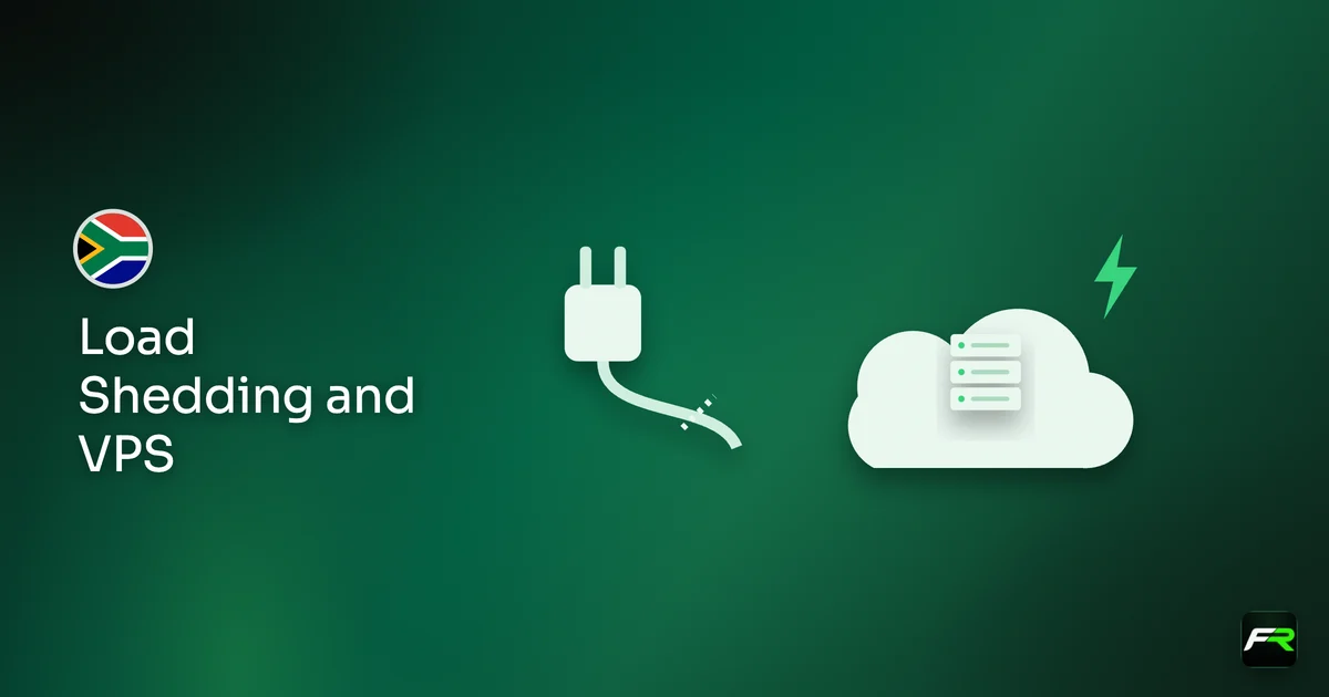 Illustration: unplugged lamp beside a cloud server with power