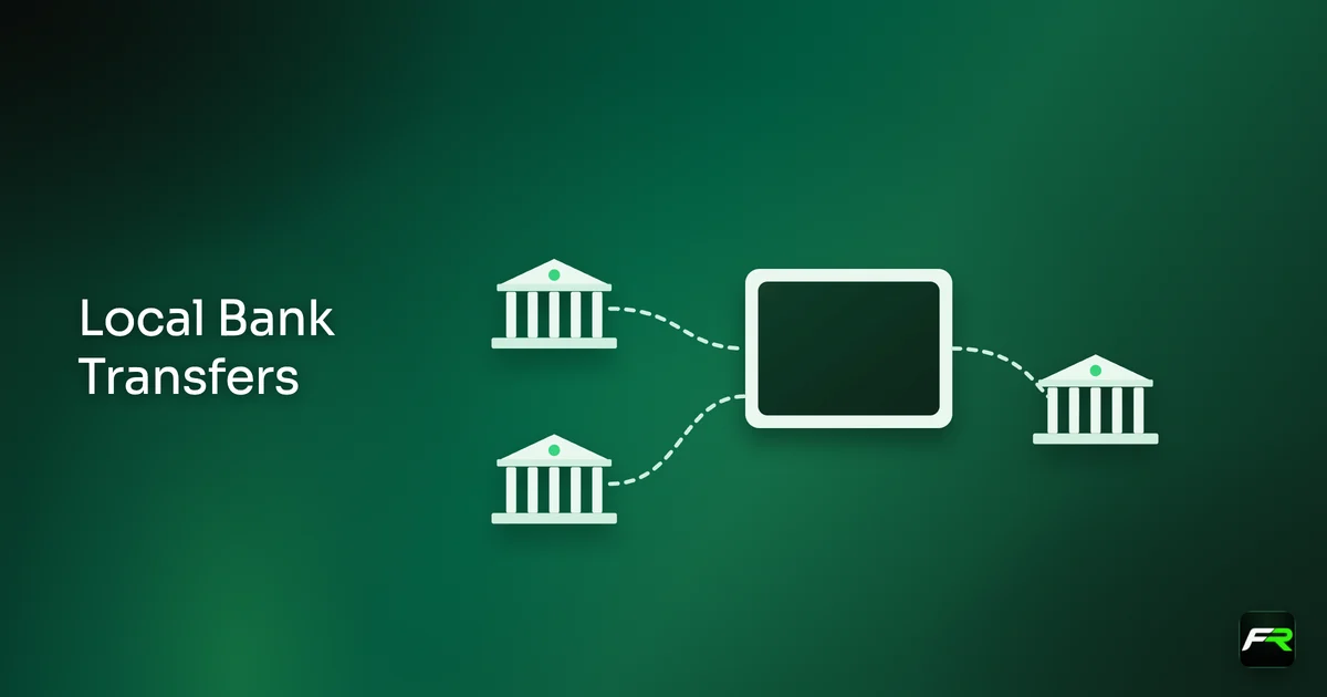 Illustration: three small banks linked to one broker by roads
