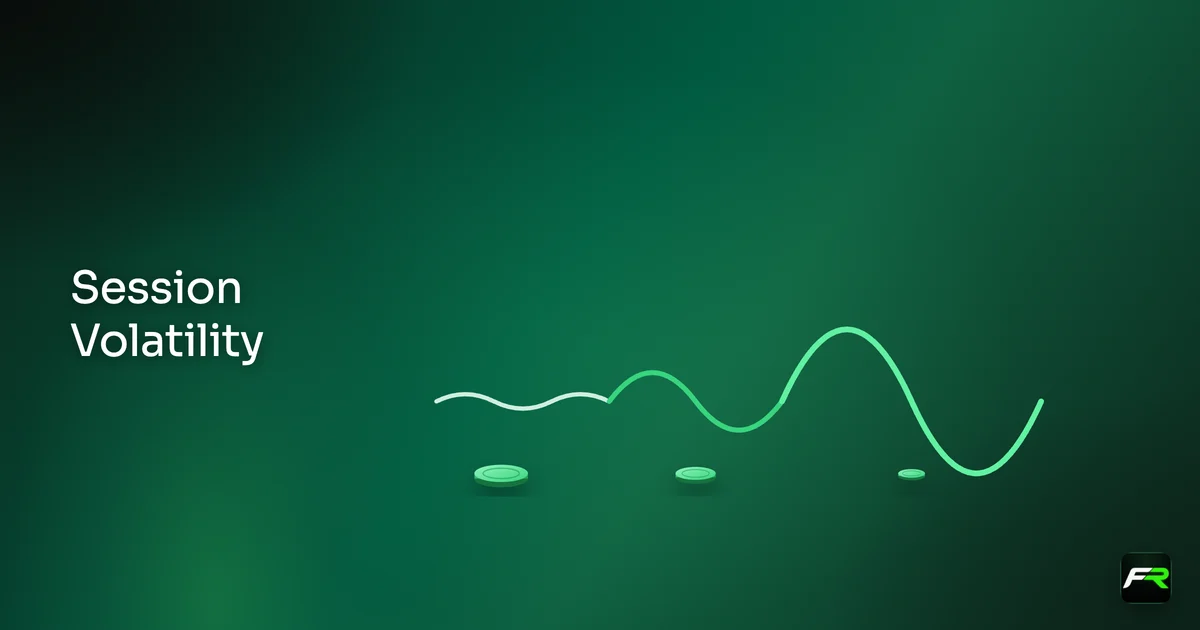 Illustration: waves growing taller from left to right with a shrinking coin