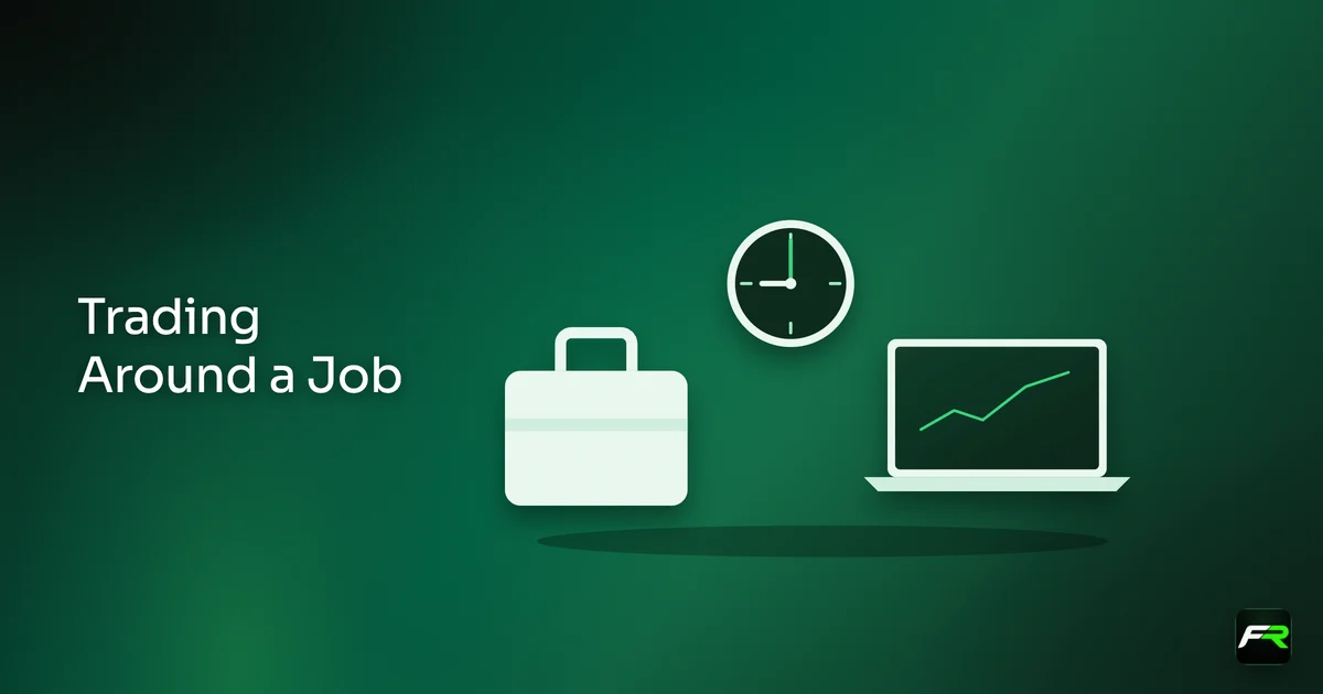 Illustration: office briefcase and a home laptop joined by a clock
