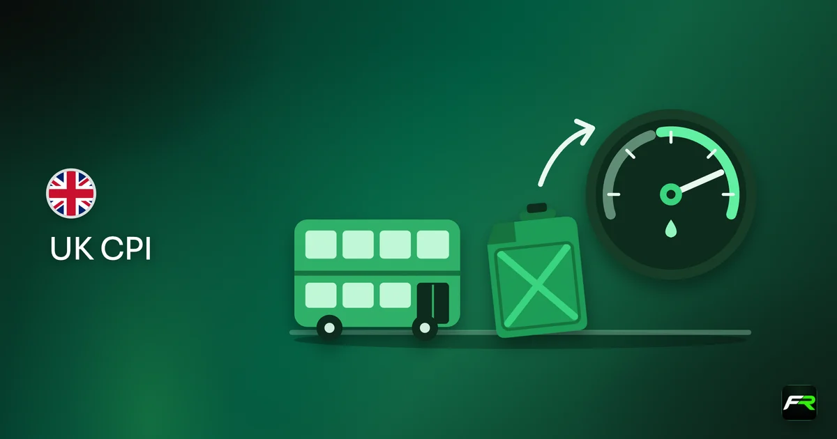 A London double-decker bus, a fuel jerry can and a round fuel gauge with its needle pushed into the high zone